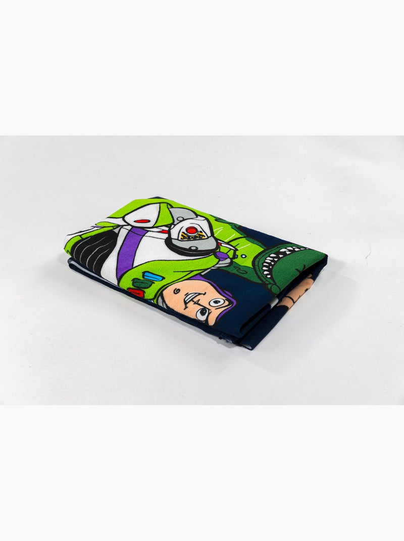 Drap de Plage Enfant Toy Story Disney Pixar 70x140 cm 100% Polyester Noir Bleu - Kiabi