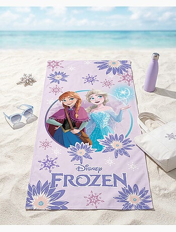 Drap de Plage Fille La Reine des Neiges Disney 70x140 cm 100% Coton