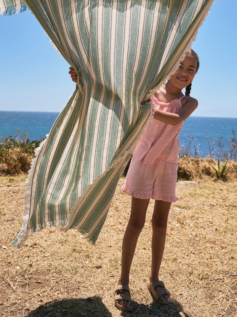 Drap de plage Fouta Bleu - Kiabi