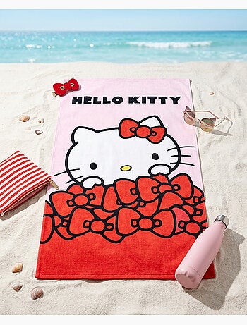 Drap de Plage Hello Kitty Sanrio 90x170 cm 100% Coton
