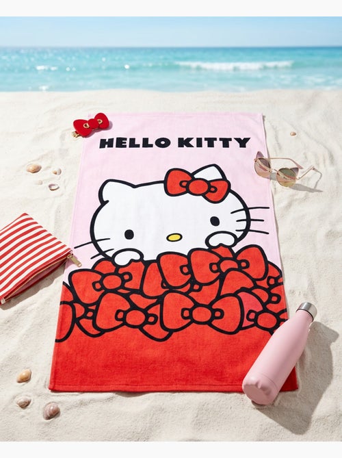 Drap de Plage Hello Kitty Sanrio 90x170 cm 100% Coton - Kiabi Drap de Plage Hello Kitty Sanrio 90x170 cm 100% Coton - Kiabi