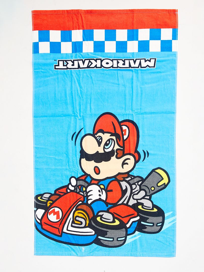 Drap de plage 'Mario Kart' bleu - Kiabi