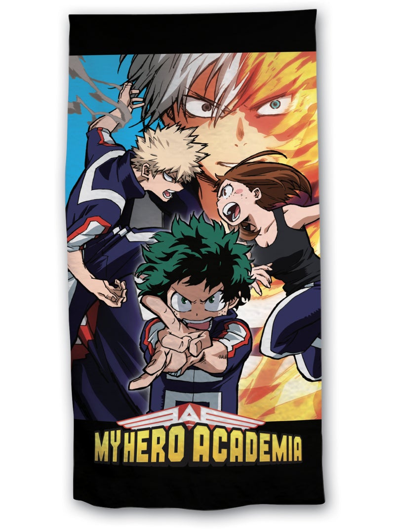 Drap de Plage My Hero Academia 70x140 cm 100% Polyester Noir Multicolore - Kiabi