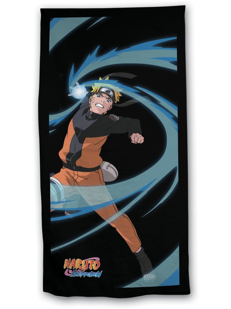 Drap de Plage Naruto Shippuden 70x140 cm 100% Coton Noir Beige Noir - Kiabi