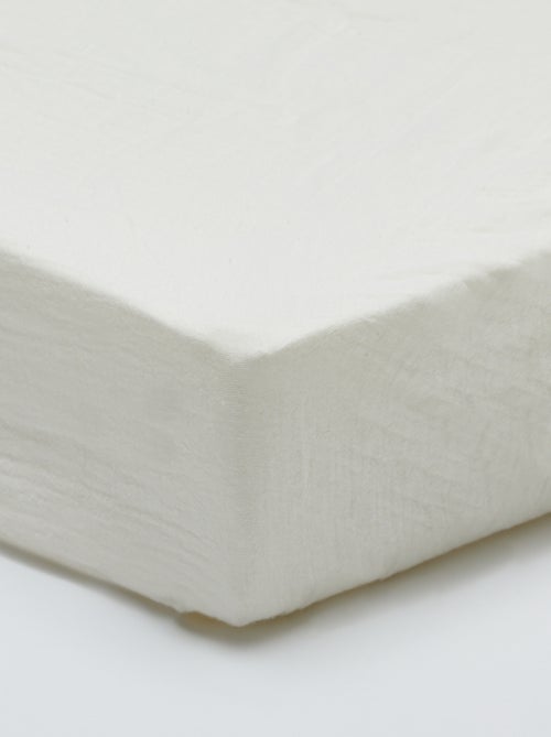 Drap housse 1 personne (60x120 cm) en double gaze de coton - Kiabi Home - Kiabi Drap housse 1 personne (60x120 cm) en double gaze de coton - Kiabi Home - Kiabi