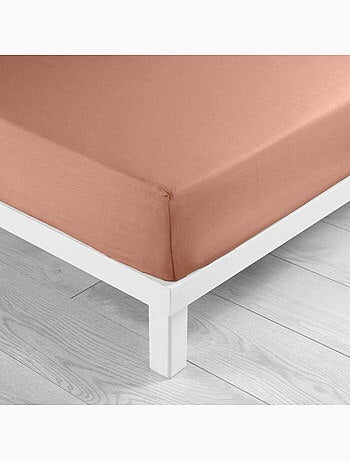 Drap housse 1 personne coton 57 fils lina