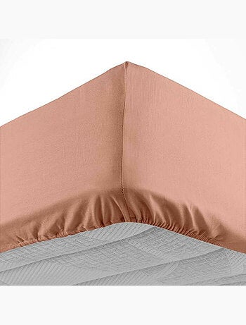 Drap housse 1 personne coton 57 fils lina
