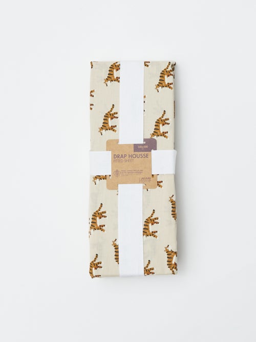 Drap housse 1 personnes (140x200) en coton - Kiabi Home - Kiabi