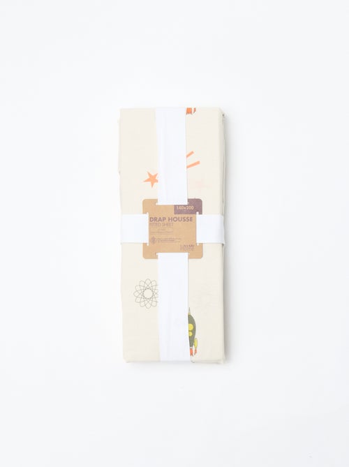 Drap housse 1 personnes (140x200) en coton - Kiabi Home - Kiabi