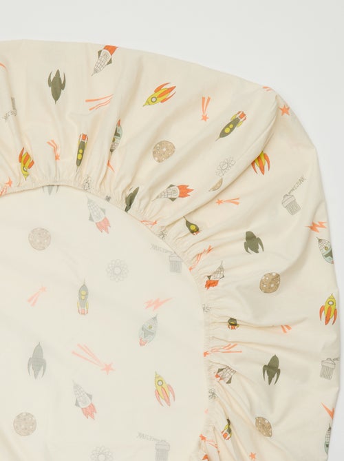 Drap housse 1 personnes (140x200) en coton - Kiabi Home - Kiabi