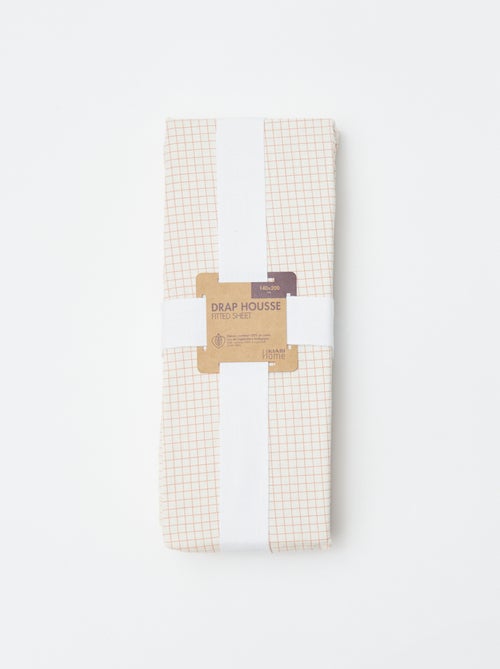 Drap housse 1 personnes (140x200) en coton - Kiabi Home - Kiabi