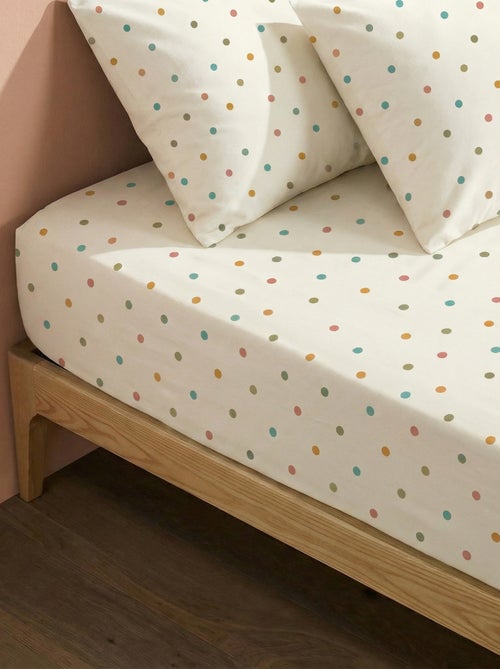 Drap housse 1 personnes 90 x 190 en coton - Kiabi Drap housse 1 personnes 90 x 190 en coton - Kiabi