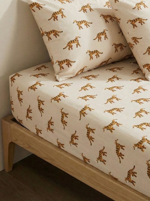 Drap housse 1 personnes 90 x 190 en coton - Kiabi