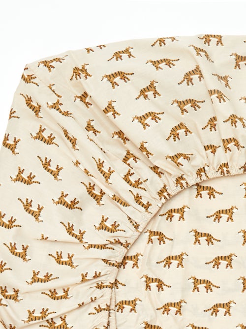 Drap housse 1 personnes 90 x 190 en coton - Kiabi