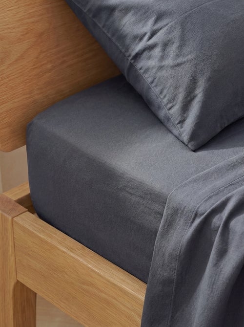 Drap housse 1 personnes (90x190) en coton - Kiabi Home - Kiabi