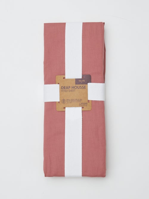 Drap housse 1 personnes (90x190) en coton - Kiabi Home - Kiabi Drap housse 1 personnes (90x190) en coton - Kiabi Home - Kiabi