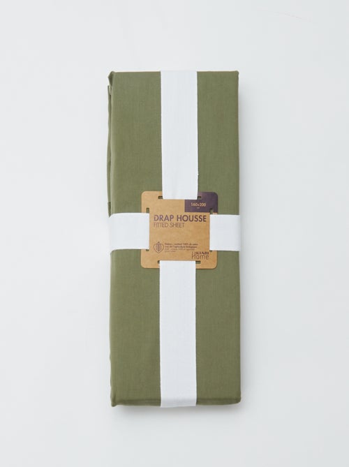 Drap housse 2 personnes 160 x 200cm en coton - Kiabi Home - Kiabi