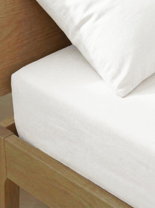 Drap housse 2 personnes (160x200cm) en coton - Kiabi Home - Kiabi Drap housse 2 personnes (160x200cm) en coton - Kiabi Home - Kiabi