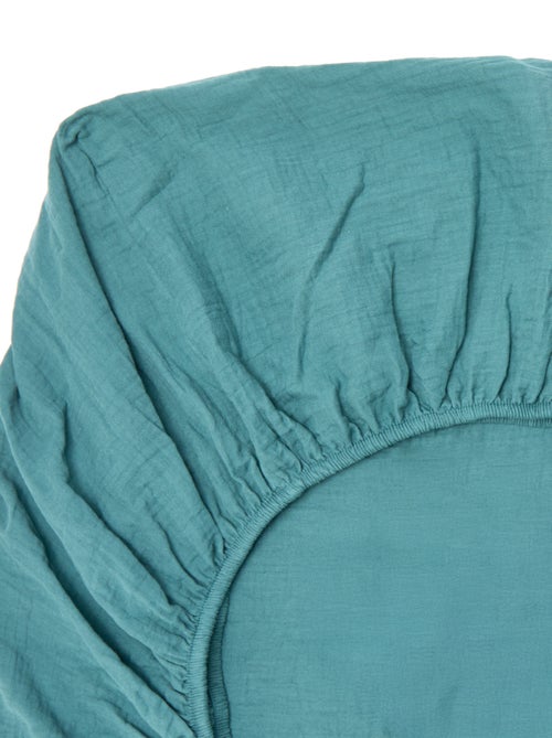 Drap housse 2 personnes (180x200) en double gaze de coton - Kiabi Home - Kiabi