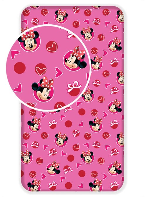 Drap housse 90 cm x 200 cm 100% coton imprimé Minnie Disney - Kiabi Drap housse 90 cm x 200 cm 100% coton imprimé Minnie Disney - Kiabi