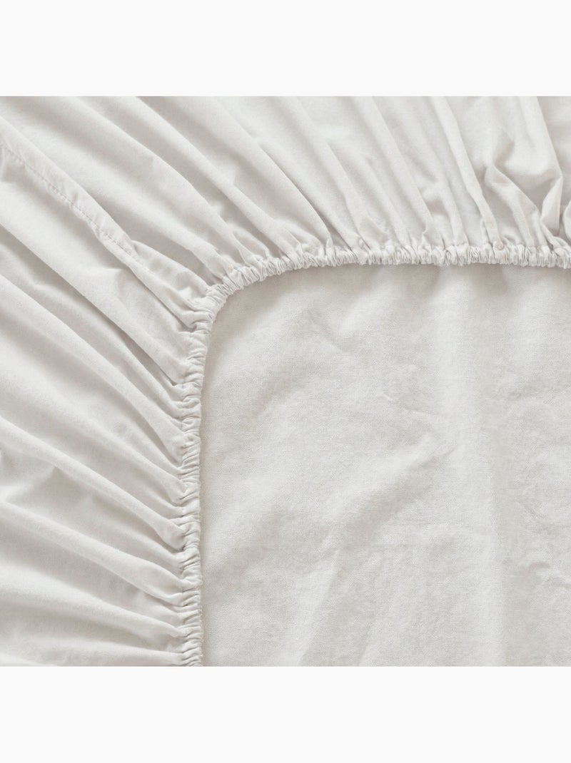 Drap-housse Basic 200 tc "Happyfriday" Blanc - Kiabi