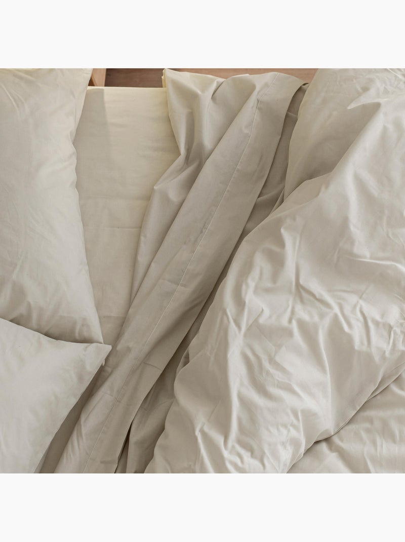Drap-housse Basic "Happyfriday" Beige argile - Kiabi