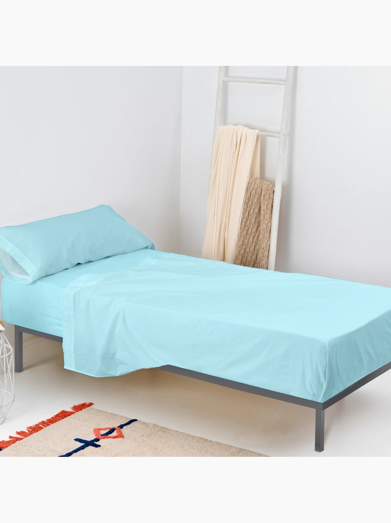 Drap-housse Basic "Happyfriday" Bleu - Kiabi