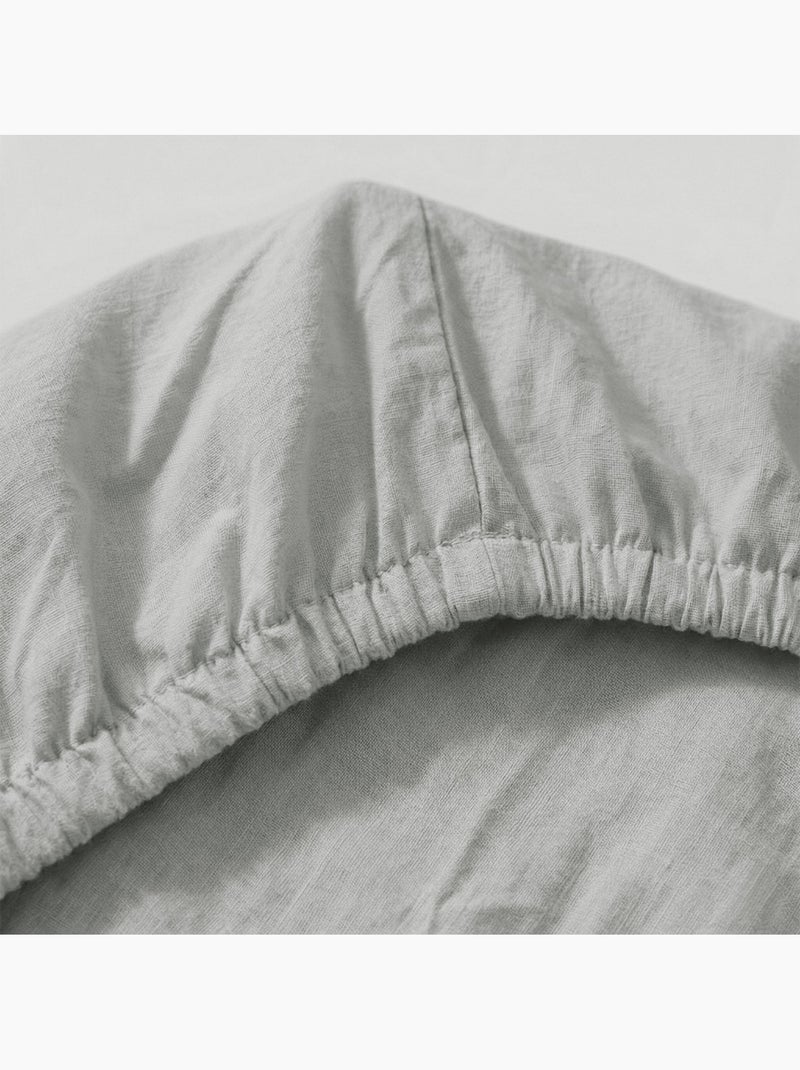Drap-housse Basic "Happyfriday" Gris clair - Kiabi