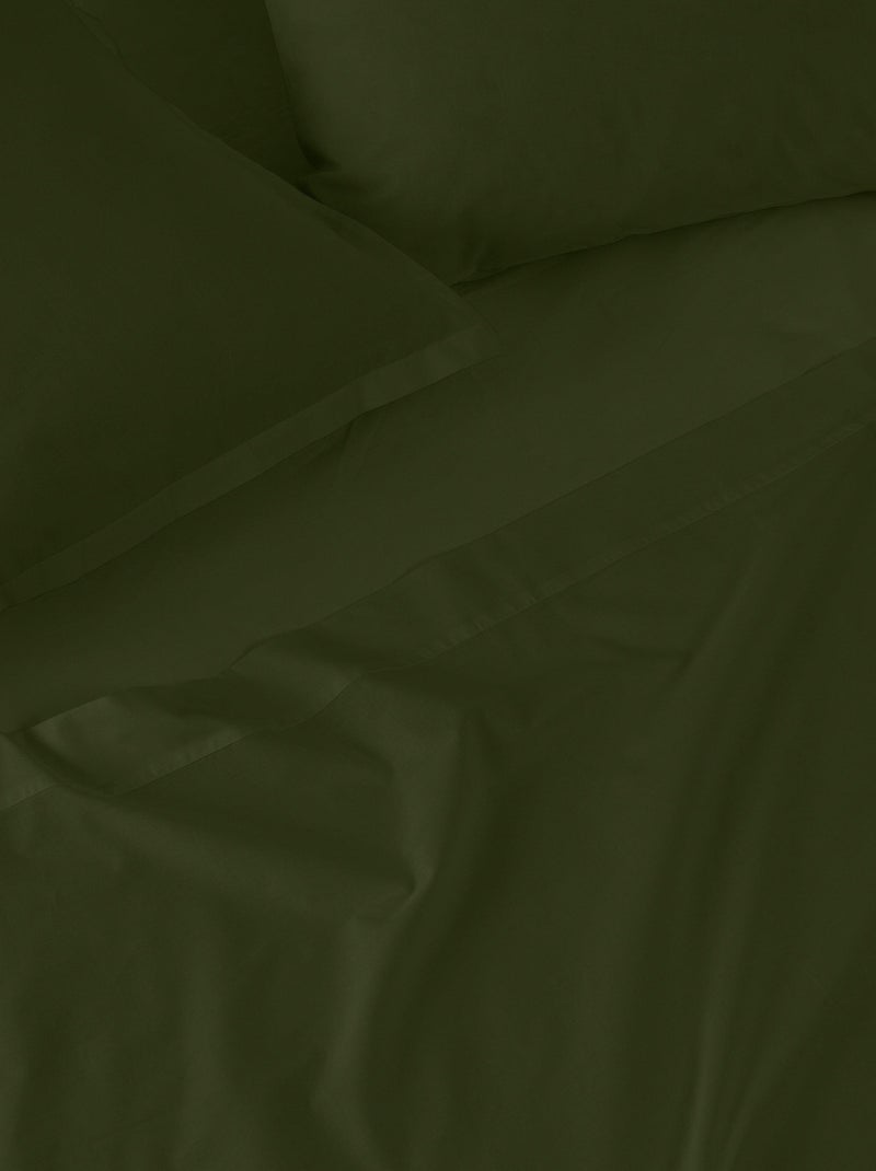 Drap-housse Basic "Happyfriday" Vert olive - Kiabi