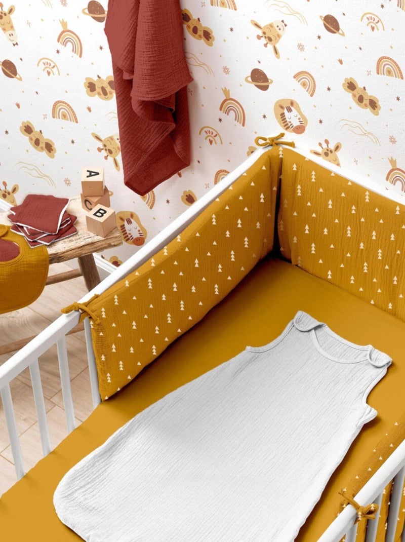 Drap Housse bébé Gaze de coton Alia PROMO LINGE Jaune - Kiabi