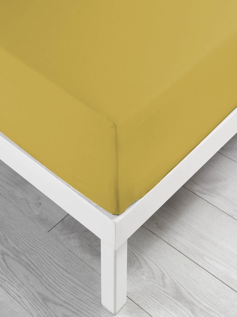 Drap housse Coton LINA Douceur d'Intérieur Jaune - Kiabi