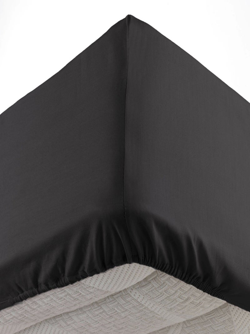 Drap housse Coton LINA Douceur d'Intérieur Noir - Kiabi
