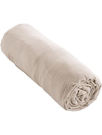 Drap-housse – double gaze de coton 125 g/m² – bonnet 30 cm - gaïa