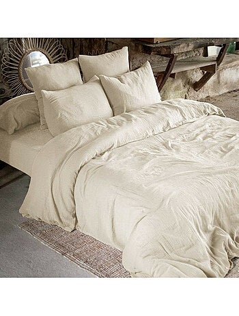 Drap-housse – double gaze de coton 125 g/m² – bonnet 30 cm - gaïa