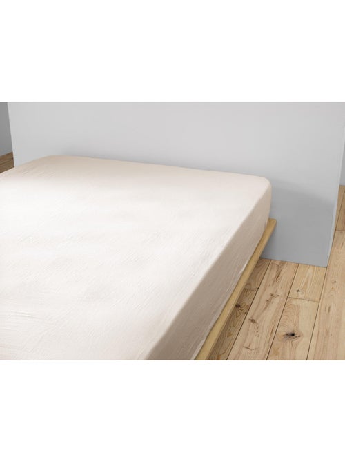 Drap-housse – double gaze de coton 125 g/m² – bonnet 30 cm - gaïa - Kiabi Drap-housse – double gaze de coton 125 g/m² – bonnet 30 cm - gaïa - Kiabi