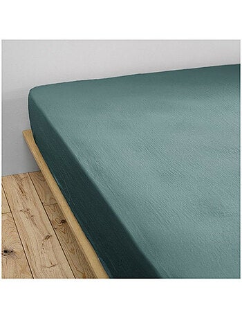 Drap-housse – double gaze de coton 125 g/m² – bonnet 30 cm - gaïa