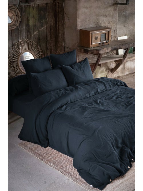 Drap-housse – double gaze de coton 125 g/m² – bonnet 30 cm - gaïa - Kiabi