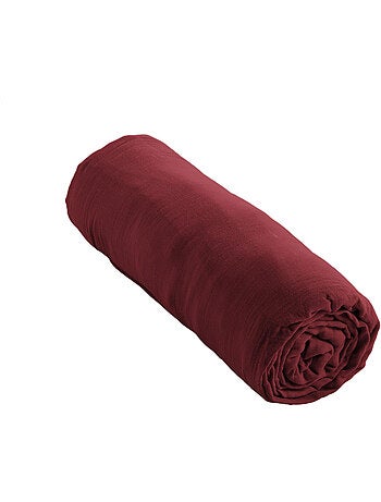 Drap-housse – double gaze de coton 125 g/m² – bonnet 30 cm - gaïa