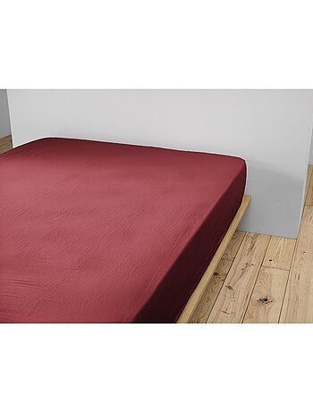 Drap-housse – double gaze de coton 125 g/m² – bonnet 30 cm - gaïa