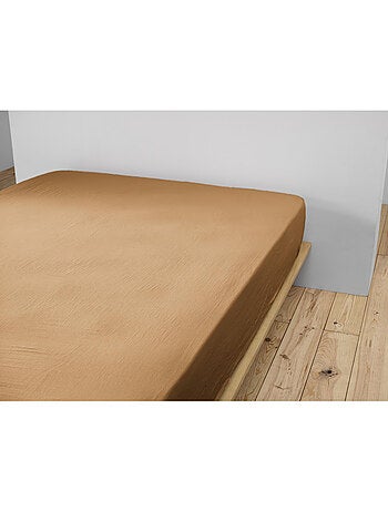 Drap-housse – double gaze de coton 125 g/m² – bonnet 30 cm - gaïa
