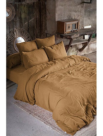 Drap-housse – double gaze de coton 125 g/m² – bonnet 30 cm - gaïa