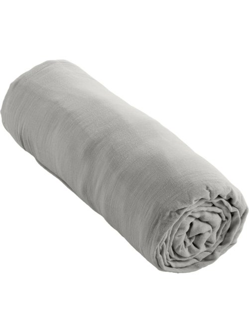 Drap-housse – double gaze de coton 125 g/m² – bonnet 30 cm - gaïa - Kiabi Drap-housse – double gaze de coton 125 g/m² – bonnet 30 cm - gaïa - Kiabi