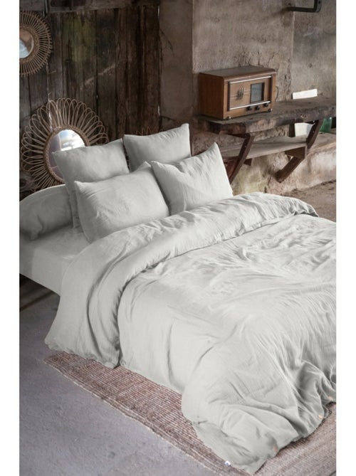 Drap-housse – double gaze de coton 125 g/m² – bonnet 30 cm - gaïa - Kiabi