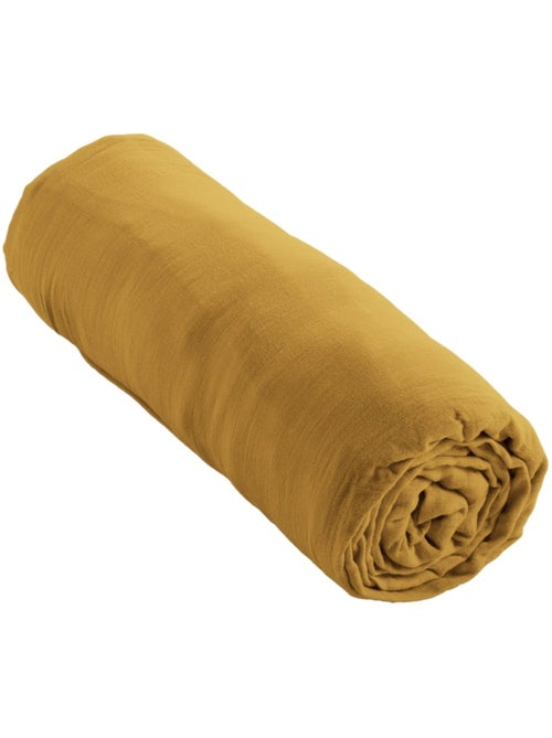 Drap-housse – double gaze de coton 125 g/m² – bonnet 30 cm - gaïa - Kiabi Drap-housse – double gaze de coton 125 g/m² – bonnet 30 cm - gaïa - Kiabi