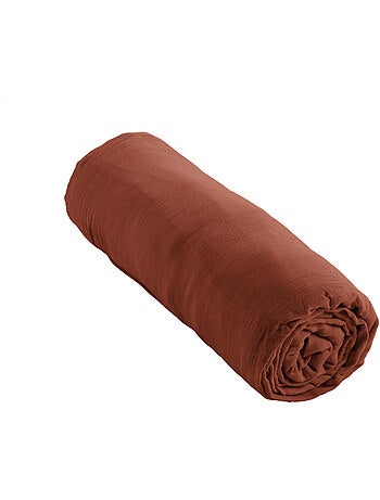 Drap-housse – double gaze de coton 125 g/m² – bonnet 30 cm - gaïa