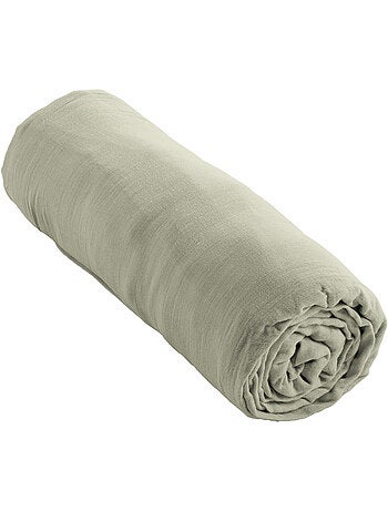 Drap-housse – double gaze de coton 125 g/m² – bonnet 30 cm - gaïa