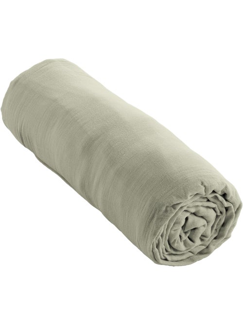 Drap-housse – double gaze de coton 125 g/m² – bonnet 30 cm - gaïa - Kiabi Drap-housse – double gaze de coton 125 g/m² – bonnet 30 cm - gaïa - Kiabi