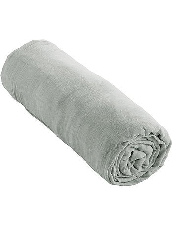 Drap-housse – double gaze de coton 125 g/m² – bonnet 30 cm - gaïa