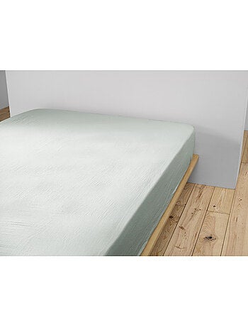 Drap-housse – double gaze de coton 125 g/m² – bonnet 30 cm - gaïa