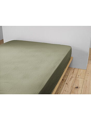 Drap-housse – double gaze de coton 125 g/m² – bonnet 30 cm - gaïa